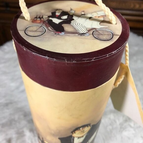 NWOT Tri-Coastal Design Tandem Bicycling Wine Chefs Wine Tube w/ Lid & Gift Tag - Picture 7 of 12